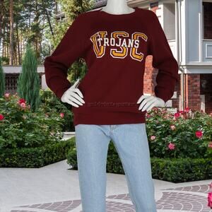USC Trojans Vintage Football Pullover Sweatshirt L